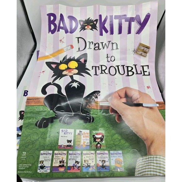 Bad Kittys Very Bad Boxed Set 3 Books Poster Gets A Bath Happy Birthday Vs Uncle - Picture 10 of 14